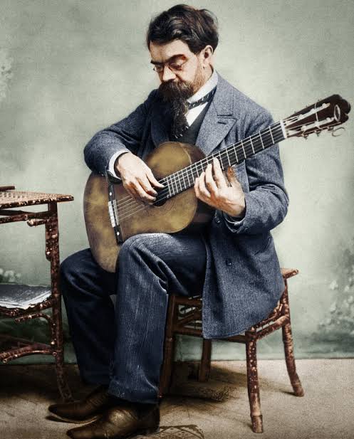 Francisco Tárrega Playing Classical Guitar